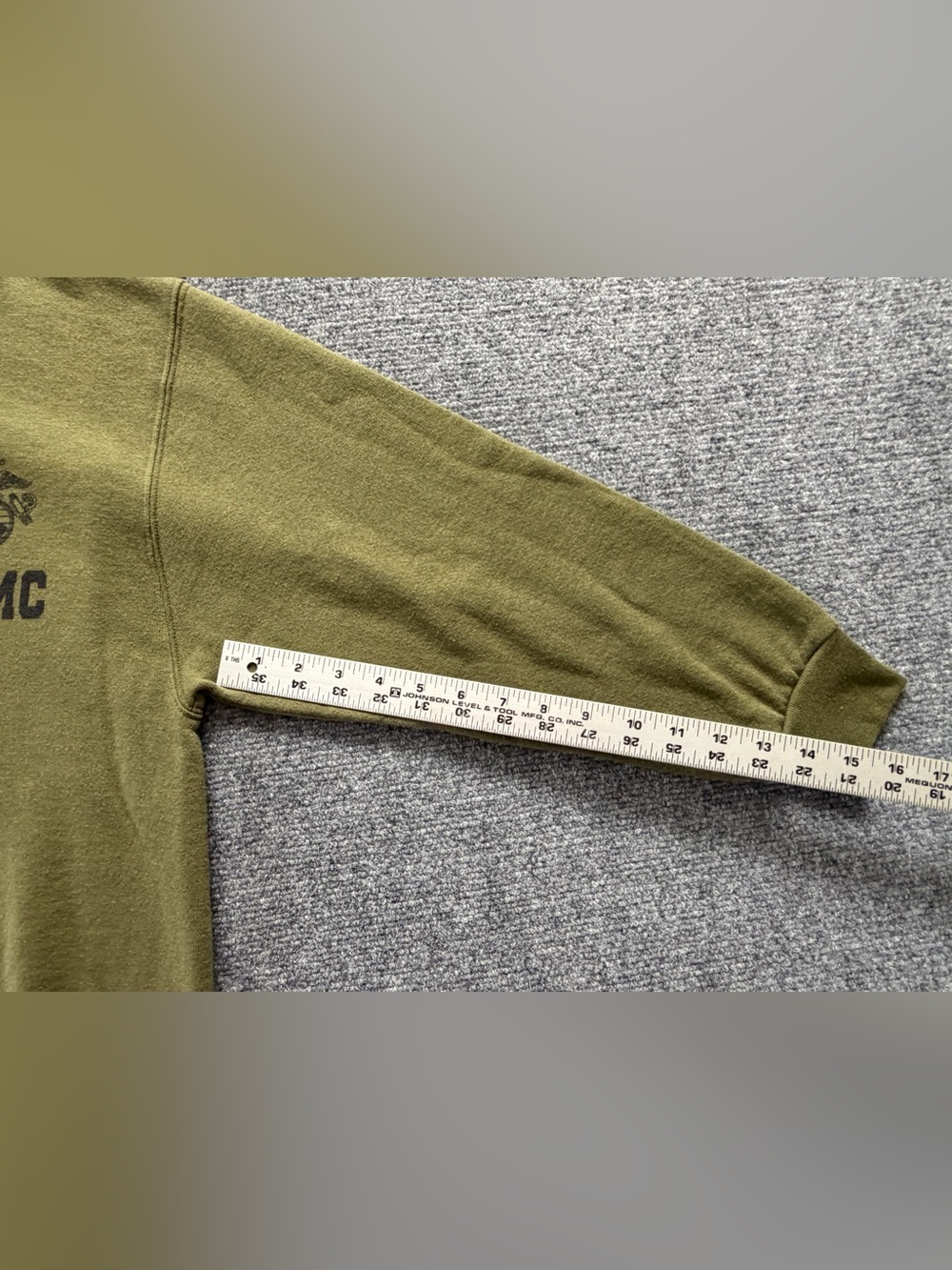 US Marine Corps Military Issue Sweatshirt Olive Green Small - Picture 6 of 8